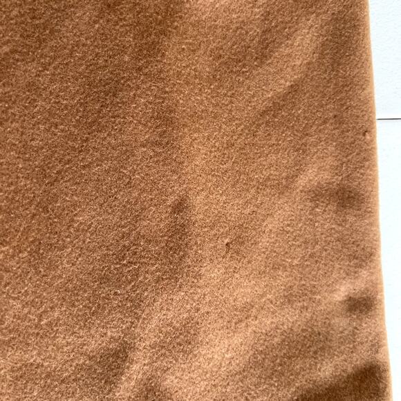 Woolmark Pure New Wool PeaCoat Men 42 R Length 45 Tan England Trench VTG 90s Y2K - Picture 10 of 16